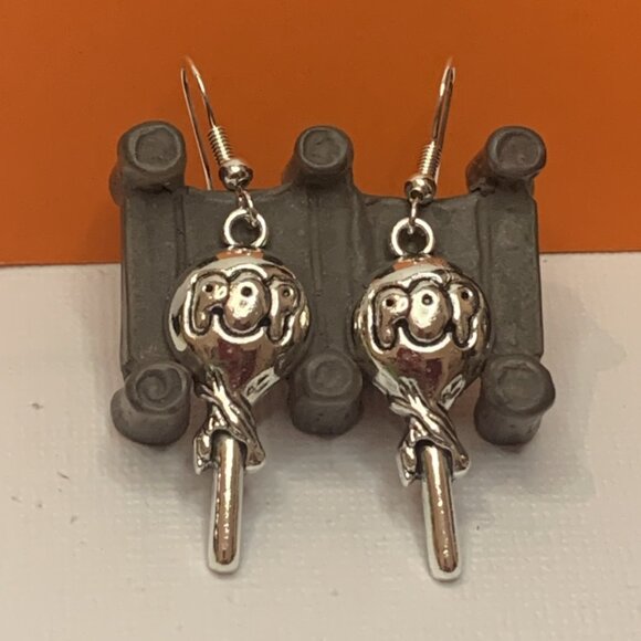 Tootsie Pop Earring, Candy Earring, Funny Food Earring, Gift Idea, Silly Earring - Picture 2 of 5